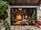 NEW Dalmatian Cozy Christmas Doormat Front Door Mat Indoor Outdoor Rugs for Entryway, Non Slip Washable Low Pile, 18H X 27W