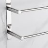 THREE Stagger Layers Towel Rack SUS304 Stainless Steel Hand Polishing Mirror Polished Finished Bathroom Accessories Set Three Towel Bars 15.7 inch bar