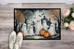 NEW Ghosts Spooky Halloween Doormat Front Door Mat Indoor Outdoor Rugs for Entryway, Non Slip Washable Low Pile, 18H X 27W