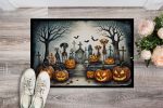 NEW Pet Cemetery Spooky Halloween Doormat Front Door Mat Indoor Outdoor Rugs for Entryway, Non Slip Washable Low Pile, 18H X 27W