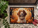 NEW Brittany Spaniel Fall Doormat Front Door Mat Indoor Outdoor Rugs for Entryway, Non Slip Washable Low Pile, 18H X 27W