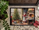 NEW Cookies with Santa Claus Doormat Front Door Mat Indoor Outdoor Rugs for Entryway, Non Slip Washable Low Pile, 18H X 27W