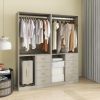Closet Organizer System, Closet System with Drawers, Clothes Organizer with Closet Shelves Wall Mounted