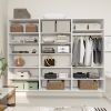 Livelylodge Modular Wardrobe Closet - Freestanding White Closet with Spacious Storage Shelves and Hanging Rods 70.86"W x 16.04"D x 70.86"H