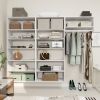 Livelylodge Modular Wardrobe Closet - Freestanding White Closet with Spacious Storage Shelves and Hanging Rods 70.86"W x 16.04"D x 70.86"H