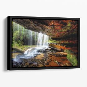 Under The Ledge Floating Framed Canvas (Color: Black, size: 16" x 12" / 42cm x 30cm (approx))
