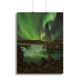 Waterfall of Gods Canvas Print or Poster (Type: Standard Framed Canvas Print, size: 32" x 24" / 80cm x 60cm approx)