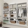 Livelylodge Modular Wardrobe Closet - Freestanding White Closet with Spacious Storage Shelves and Hanging Rods 70.86"W x 16.04"D x 70.86"H